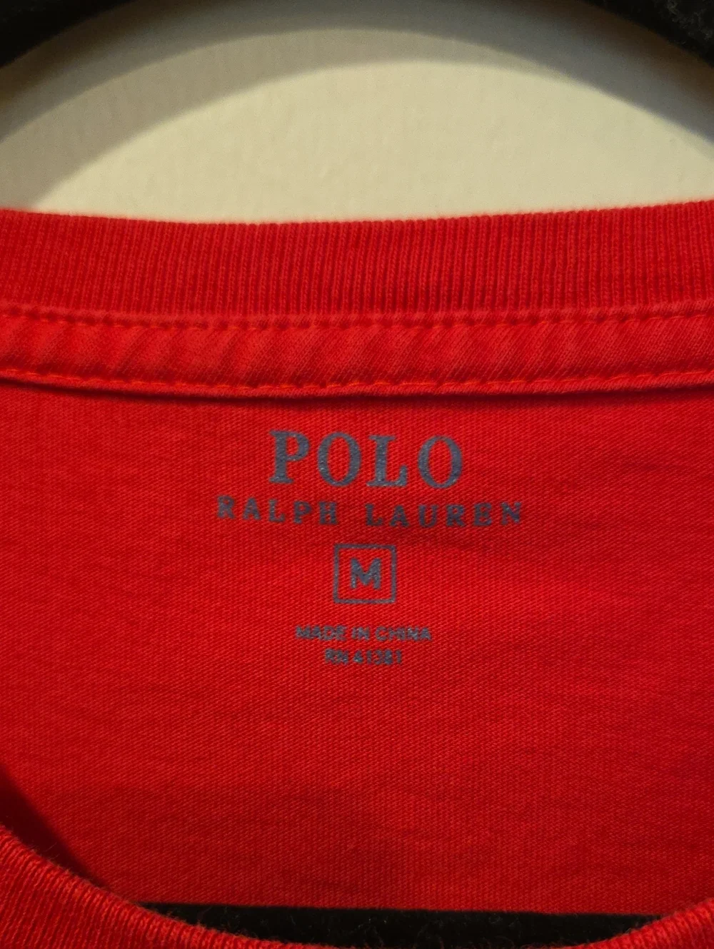 POLO RALPH LAUREN Red Pocket Crewneck T-Shirt - Men's